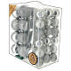 Set of Christmas tree silver ornaments, 38 balls of 40-60 mm and topper s1