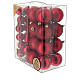 Box of 38 Christmas tree red balls of 40-60 mm and topper s1