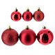 Box of 38 Christmas tree red balls of 40-60 mm and topper s2