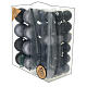 Set of Christmas tree black ornaments, 38 balls of 40-60 mm and topper s1