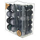 Box 38 palline nere decoro albero Natale 40-60 mm ecosostenibili s1