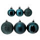 Set of Christmas tree ornaments, 38 balls of 40-60 mm and topper, emerald green s2