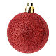 Caixa 27 bolas de Natal vermelhas ecológicas 60 mm s2