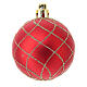 Caixa 27 bolas de Natal vermelhas ecológicas 60 mm s3