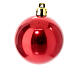 Box of 27 eco-friendly Christmas tree red baubles 60 mm s4