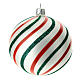 Conjunto 9 bolas de Natal vidro soprado branco vermelho verde 100 mm s8