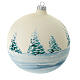 Christmas ball of painted blown glass, castle with bridge, 150 mm s9