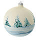 Pallina Natale castello ponticello vetro soffiato dipinto 150 mm s5