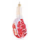 Tomahawk steak, Christmas tree ornament, blown glass, h 5 in s3