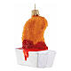 Decoro crocchetta di pollo albero Natale altezza 7 cm s4