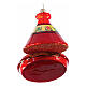 Moroccan tajine, Christmas tree ornament, blown glass, h 5 in s4