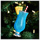 Blue Hawaiian cocktail, Christmas tree ornament, blown glass, h 6 in s2