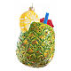 Pineapple drink, Christmas tree ornament, blown glass, h 4 in s5