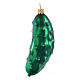 Decorazione cetriolo albero Natale vetro soffiato altezza 10 cm s3