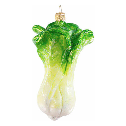 Chinese cabbage blown glass Christmas ornament, height 10 cm 4