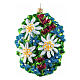 Edelweiss, blown glass Christmas decoration, 4.5 in s1