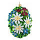 Flor de la nieve decoración vidrio soplado árbol Navidad altura 12 cm s5