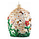 Beehive blown glass Christmas tree ornament, height 8 cm s3