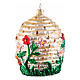 Beehive blown glass Christmas tree ornament, height 8 cm s4