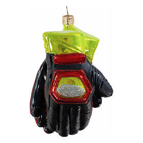Decorazione vetro soffiato guanti sci albero Natale altezza 10 cm