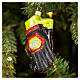 Ski gloves blown glass Christmas ornament, height 10 cm s2