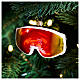 Addobbo occhiali sci albero Natale vetro soffiato altezza 9 cm s2