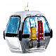 Cable car, blown glass Christmas decoration, 3 in s3