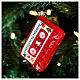 Addobbo musicassetta albero Natale vetro soffiato altezza 8 cm s2