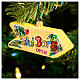 Christmas tree decoration blown glass Tiki bar sign height 10 cm s2