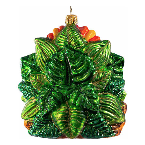 Christmas tree decoration: Aloha tiki character, blown glass, 4 in 5