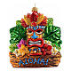 Aloha tiki enfeite vidro soprado árvore Natal h 11 cm s1