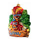 Aloha tiki enfeite vidro soprado árvore Natal h 11 cm s3