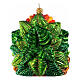 Aloha tiki blown glass Christmas tree ornament, height 11 cm s5