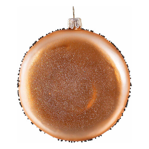 Panino semi di papavero addobbo Natale vetro soffiato altezza 9 cm 5