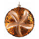 Poppy seed bun Christmas ornament in blown glass height 9 cm s1