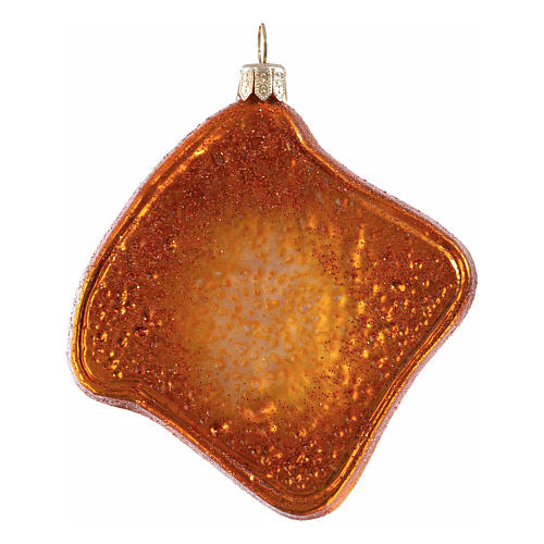 Avocado toast Christmas tree decoration in blown glass, height 9 cm 5