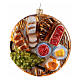 Christmas tree decoration: breakfast tray, blown glass, 4 in s1