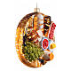 Christmas tree decoration: breakfast tray, blown glass, 4 in s5