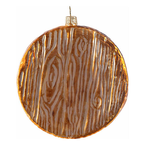 Ornamento vetro soffiato albero Natale tagliere colazione altezza 10 cm 6