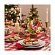 Ornamento vetro soffiato albero Natale tagliere colazione altezza 10 cm s2