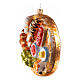 Charcuterie blown glass Christmas ornament 10 cm height s4