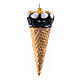 Ice cream cone Christmas ornament blown glass height 12 cm s3