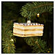 Christmas tree millefeuille cake blown glass ornament, height 9 cm s2