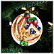 Blown glass Christmas tree crepe ornament, height 9 cm s2