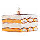 Addobbo tiramisù vetro soffiato albero Natale altezza 7 cm s3