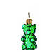 Set 6 orsetti gommosi 3 cm addobbo albero Natale vetro soffiato s8