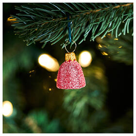 Set 6 caramelle gommose 3 cm vetro soffiato addobbo albero Natale