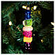 Fruit skewer Christmas tree ornament in blown glass, height 13 cm s2