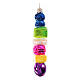 Fruit skewer Christmas tree ornament in blown glass, height 13 cm s5