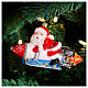 Decorazione Babbo Natale su razzo vetro soffiato altezza 13,5 cm s2